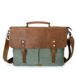 Mixed-Color Canvas Messenger Bag For Men – Bild 5