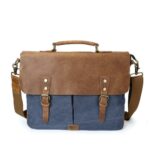 Mixed-Color Canvas Messenger Bag For Men – Bild 4