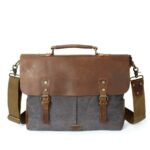 Mixed-Color Canvas Messenger Bag For Men – Bild 6