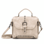 Vintage Leather Crossbody Messenger Bag For Women