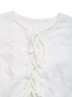 Eyelet Tie Front Sleeveless Mini Dress – Bild 5