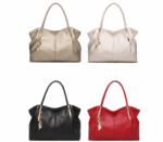 Large Capacity Solid Color Fashion Handbag For Women – Bild 2