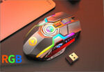 Color Wireless Gaming RGB Rechargeable Mute Button Mouse – Bild 5