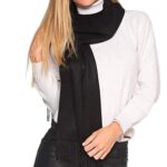 Great Natural Alpaca 100% baby alpaca scarf black color – Bild 5