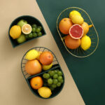 Metal Hollowed Out Fruit Vegetable Snack Tray Bowl Basket – Bild 5