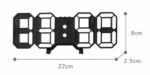 3D Remote Control Black LED Electronic Stand Wall Clock – Bild 4