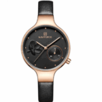 Multifunctional Quartz Leather Band Watch For Women