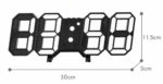 3D Remote Control Black LED Electronic Stand Wall Clock – Bild 5