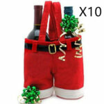 Wool Fabric Merry Christmas Gifts Santa Pants Christmas Candy Gift Bag – Bild 10