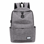 High Quality Grey Anti Theft Backpack – Bild 6