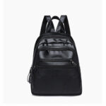 Fashion All-match Solid Color Lady's Leather Backpack – Bild 3