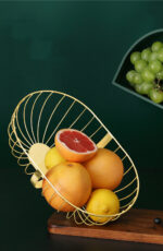 Metal Hollowed Out Fruit Vegetable Snack Tray Bowl Basket – Bild 10
