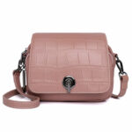 Korean Style Simple Solid Color Messenger Bag For Ladies