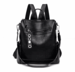 High Quality Solid Color Leather Backpack For Women – Bild 4