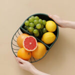 Metal Hollowed Out Fruit Vegetable Snack Tray Bowl Basket – Bild 9