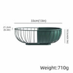 Metal Hollowed Out Fruit Vegetable Snack Tray Bowl Basket – Bild 7