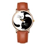 Black And White Cat Design Creative Watch For Women – Bild 3
