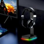 Desktop Gamer 2 In 1 RGB Headphone Stand Power Strip – Bild 2