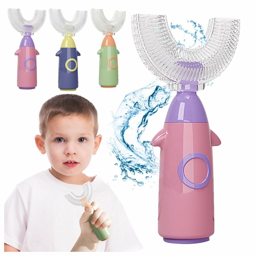 7cea0db3-5478-4c9c-ae97-8550e2554167.jpg Manual Children's U-shaped Toothbrush Silicone Toothbrush – Bild 1