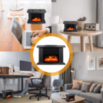 Electric Fireplace Heater LED Flame Effect Stove – Bild 4
