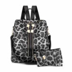 Fashionable Simple Women's Printed Leather Backpack – Bild 3