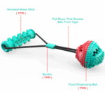 Dog Chew Toys Pet Toothbrush Rubber Bones Teeth Cleaning – Bild 7