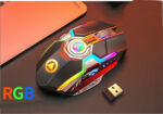 Color Wireless Gaming RGB Rechargeable Mute Button Mouse – Bild 6