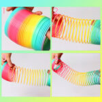Rainbow Spring Coil Toys Plastic Folding Spring Coil Sports Game – Bild 5