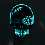 Halloween Scary One-Eyed Pirate Mask Cosplay Led Mask – Bild 3