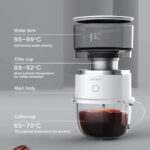 Mini Coffee Machine Hand-Pressed Coffee Maker Coffee Brewer Grinder – Bild 2