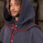 Dungeons & Dragons Warlock Hood Grey/Red