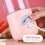 Mini Portable Blender USB Rechargeable 500ml Cup Bottle Electric – Bild 5