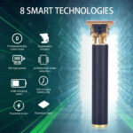 USB Rechargeable T9 Baldheaded Hair Clipper Electric – Bild 2
