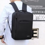 Business Mens Backpack USB Charging Waterproof Bag Multifunction