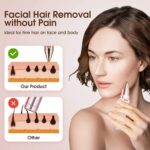 2 in 1 Electric Eyebrow Trimmer Painless Eye Brow Epilator – Bild 3