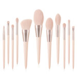 11Pcs Pink Makeup Brush Set Eye Shadow Blending Eyeliner Eyelash – Bild 2