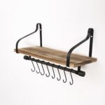Wall Shelf Mounted Rustic Wood For Bathroom Kitchen – Bild 2