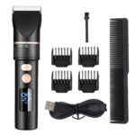 Portable Electric Hair Clipper Rechargeable Trimmer Titanium Ceramic