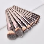10pcs Champagne Makeup Brushes Set  Foundation Powder Blush Eyeshadow – Bild 4