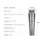 Waterproof Rechargeable Hair Clippers for Men Body Mustache Nose Hair – Bild 4