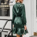 BerryGo Vintage ruffled  lace satin dress women – Bild 4