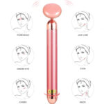 5-in-1 24K Gold Beauty Bar Face Massager Electric Vibrating Rose – Bild 5