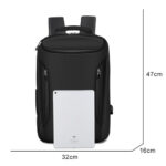 Business Backpack For Men Portable USB Charging Bag Waterproof Oxford – Bild 2