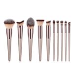 10pcs Champagne Makeup Brushes Set  Foundation Powder Blush Eyeshadow – Bild 3
