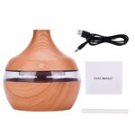 300ml USB Electric Ultrasonic Aromatherapy Air Humidifier Wood Grain 7