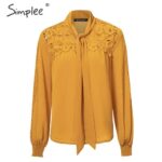Embroidery Long Sleeve Summer Spring Hollow Out – Bild 7