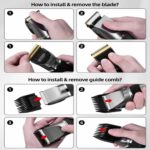 USB Hair Clipper Men Barber Rechargeable Beard Trimmer – Bild 6