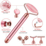 5-in-1 24K Gold Beauty Bar Face Massager Electric Vibrating Rose – Bild 2
