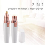 2 In 1 Electric Eyebrow Trimmer Female Women Epilator Eye Brow Lip