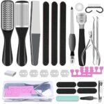 23 in 1 Professional Pedicure Tools Set Foot Care Scrubber Pedicure